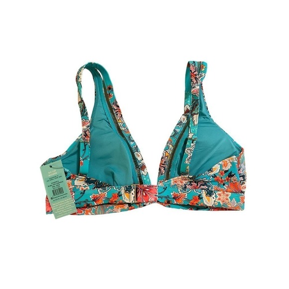 Sea Level Women's Luminous Trim Floral Dominica Tri Booster Bra Size 6 Multi NWT - Picture 3 of 4